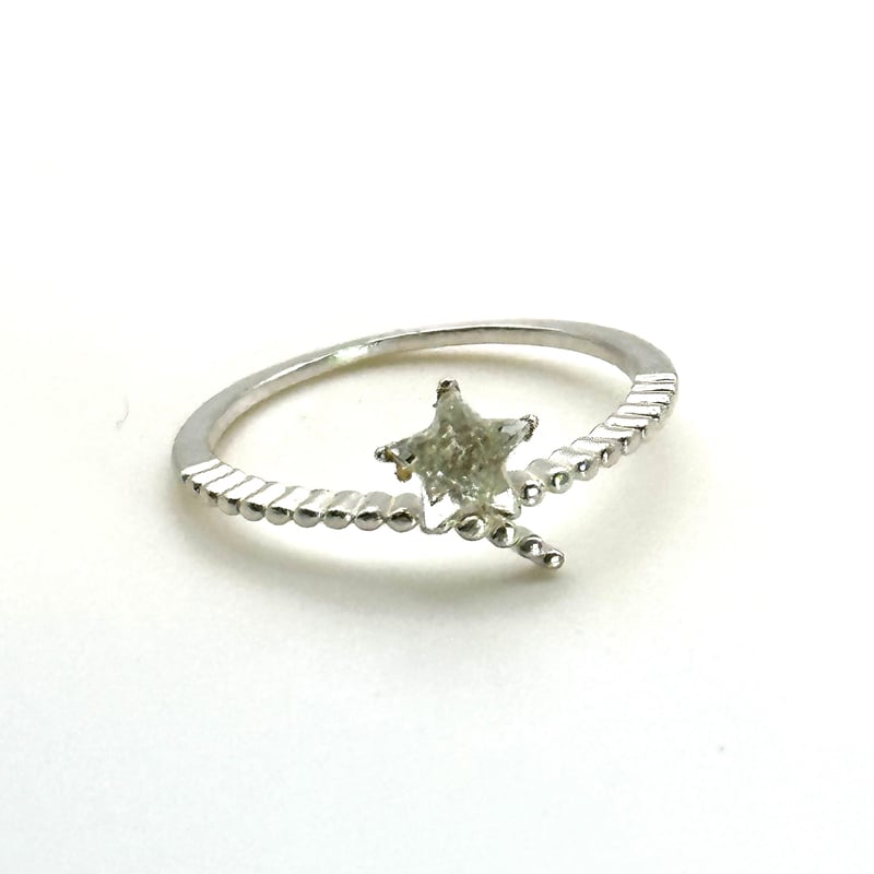 星水晶のデザインリング/星カット水晶 | ジュエリー春日