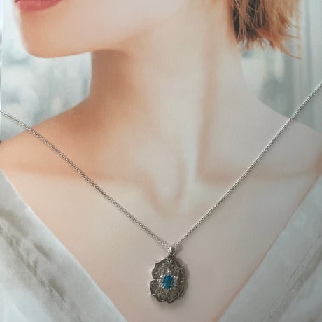 唐草模様ネックレス｜ブルートパーズ アメジスト