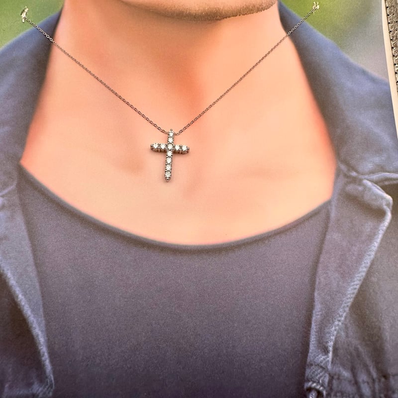 【大人気】モアサナイト×シルバー925 クロスデザイン ピアス　ユニセックス 楽天市場】モアサナイト ピアス（ピアス｜メンズジュエリー