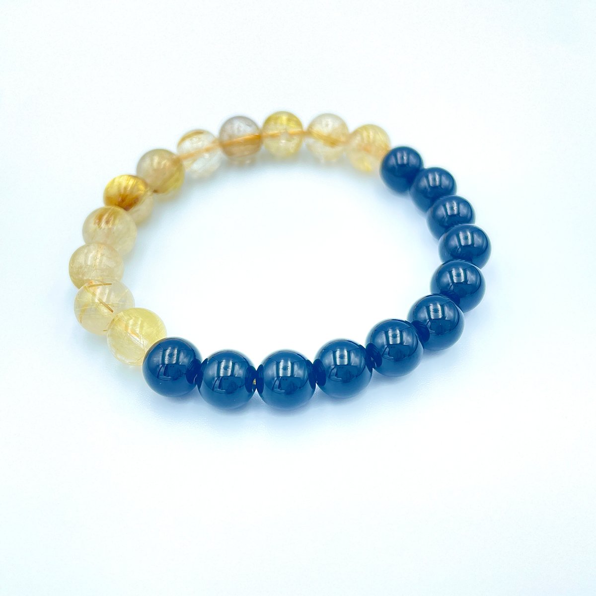 高品質　ルチル オニキスブレス　天然石　ブレスレット　ヒカル 超高品質 ルチル✖️オニキスブレス 天然石 ブレスレット ヒカル