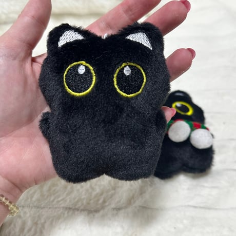 ふわもこ黒猫ぬいぐるみキーホルダー｜選べる各種シリーズ