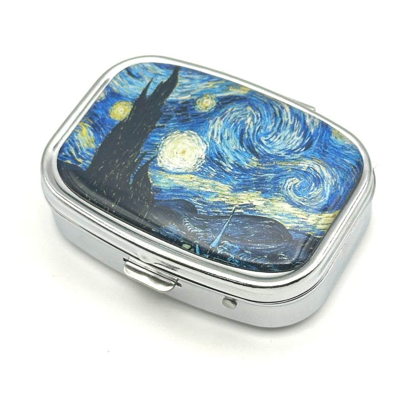 ゴッホのピルケース 薬ケース｜星月夜 アーモンド ローヌ川の星月夜