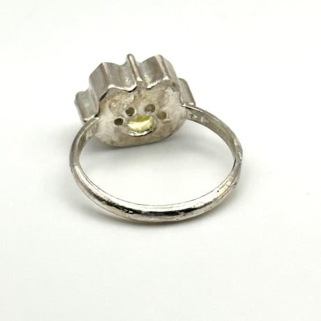 【ねこ守りシリーズ】ねこの匠枠リング｜猫カットレモンクォーツ2.79ct