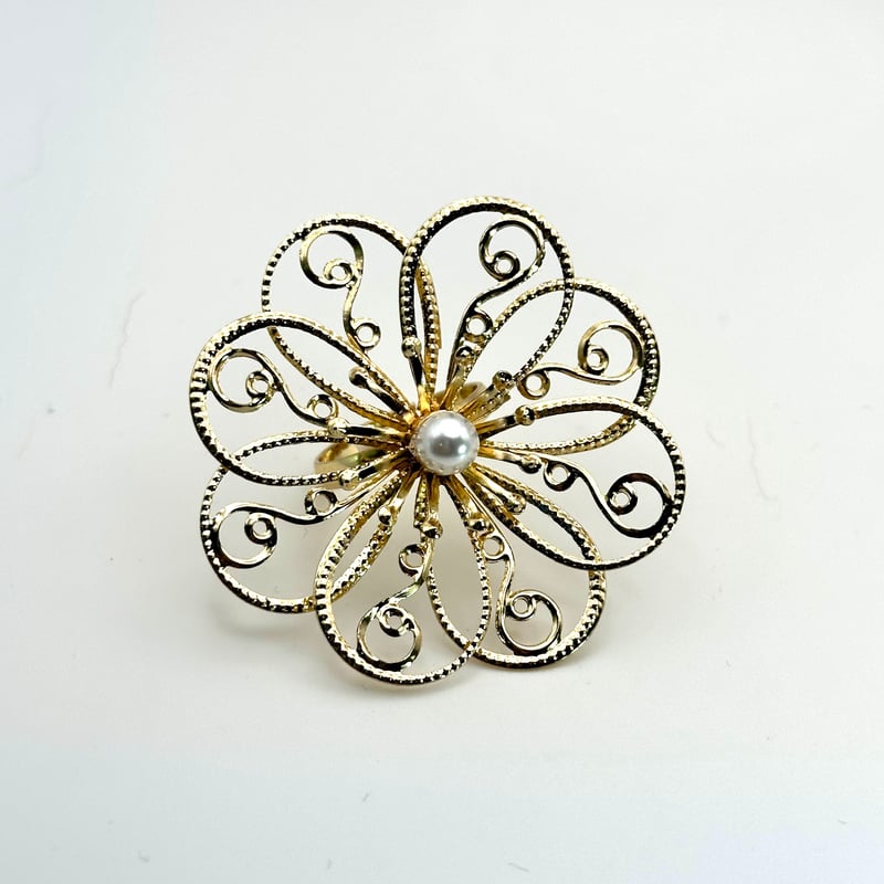 透かし細工の花模様フラワーリング|フリーサイズ | ジュエリー春日 透かし細工の花模様フラワーリング|フリーサイズ | ジュエリー春日