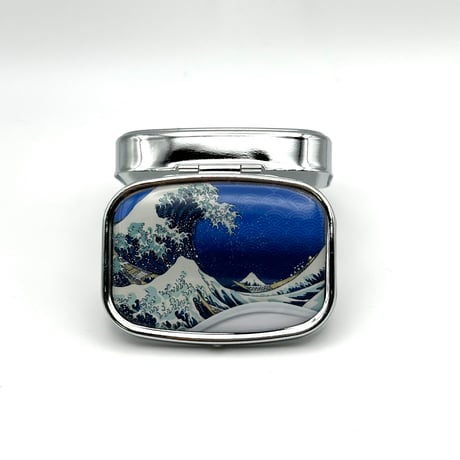 葛飾北斎ピルケース 薬ケース｜富嶽三十六景 神奈川沖浪裏