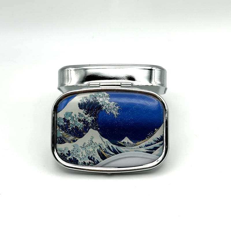 葛飾北斎ピルケース 薬ケース｜富嶽三十六景 神奈川沖浪裏