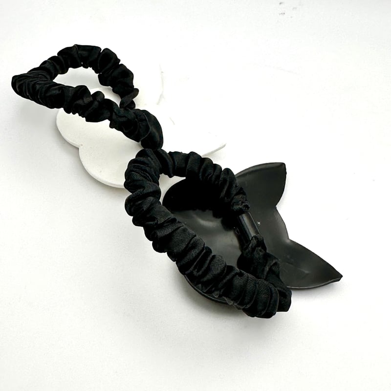 にゃんこヘアゴムセット（白猫×黒猫）｜親子でお揃い・猫好きさんに