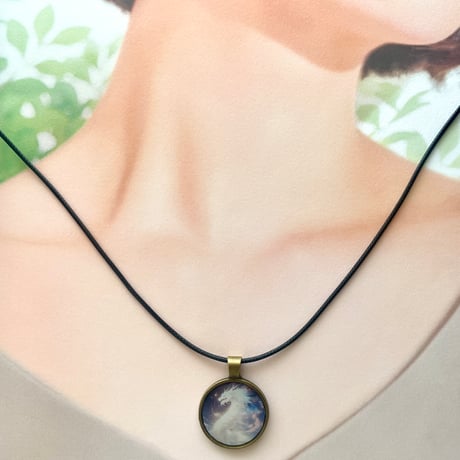 【縁起物】白龍さまのお守りネックレス/ 龍神様