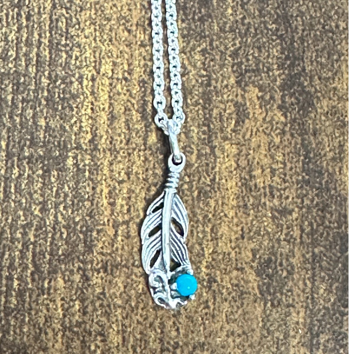 12月誕生石】ターコイズ ミニ フェザーネックレス | ジュエリー春日