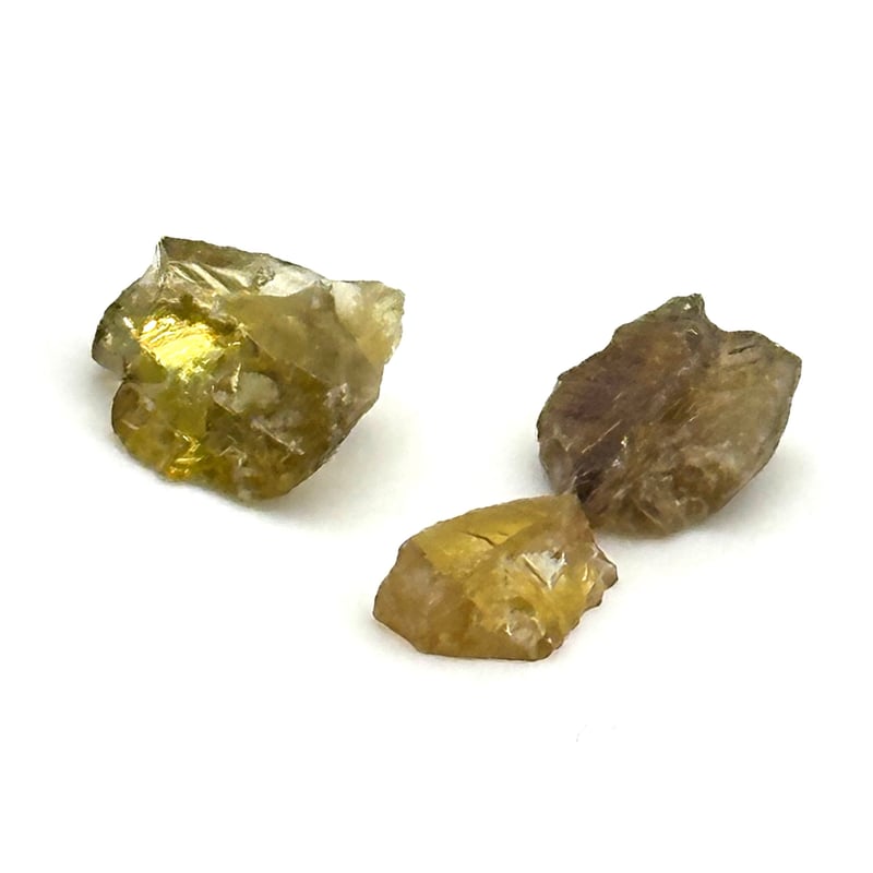 ① スフェーン原石セット｜3石 4.60ct | ジュエリー春日