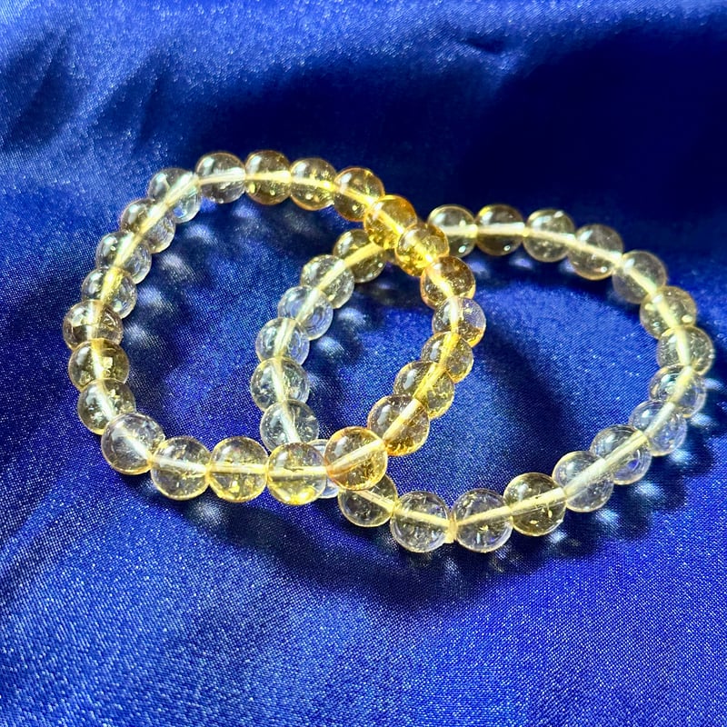 天然シトリンブレスレット 8mm玉｜輝く太陽のストーン | ジュエリー春日