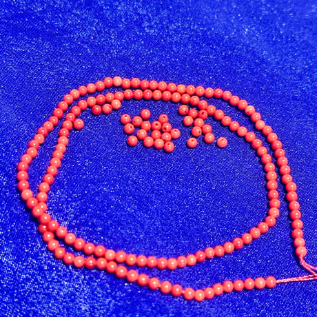 赤珊瑚 ビーズ 一連 2mm｜天然コーラル・ハンドメイド素材・アクセサリーパーツ