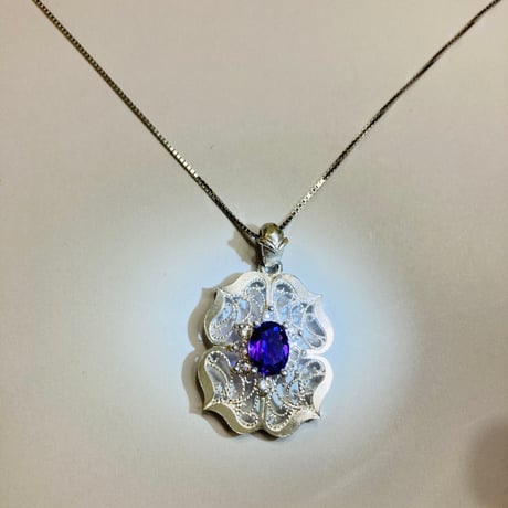 唐草模様ネックレス｜アメジスト｜奈良県ふるさと納税認定品