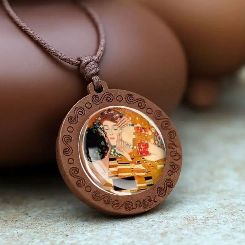 希少価値あり！！1点物の革製クリムトの接吻 希少価値あり！！1点物の革製クリムトの接吻 クリムト 接吻