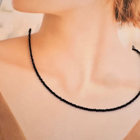 ブラックスピネル｜一連ネックレス ユニセックス