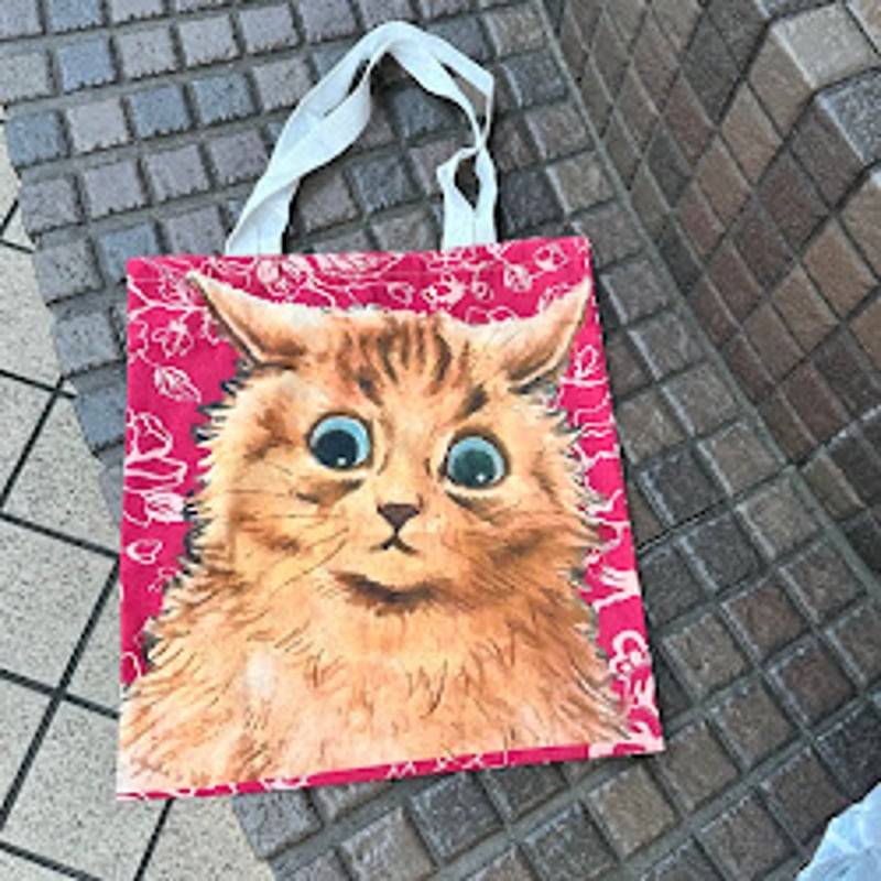 ルイス・ウェイン 三匹の大黒猫 一閑張り バッグ かごバッグ