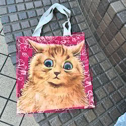 ルイス・ウェイン 三匹の大黒猫 一閑張り バッグ かごバッグ ハンドバッグ 特大 ルイス・ウェイン 三匹の大黒猫 一閑張り バッグ かごバッグ