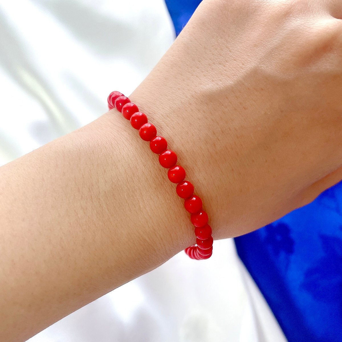 赤サンゴのブレスレット 5mm ｜安産祈願・還暦祝い ギフト 縁起物