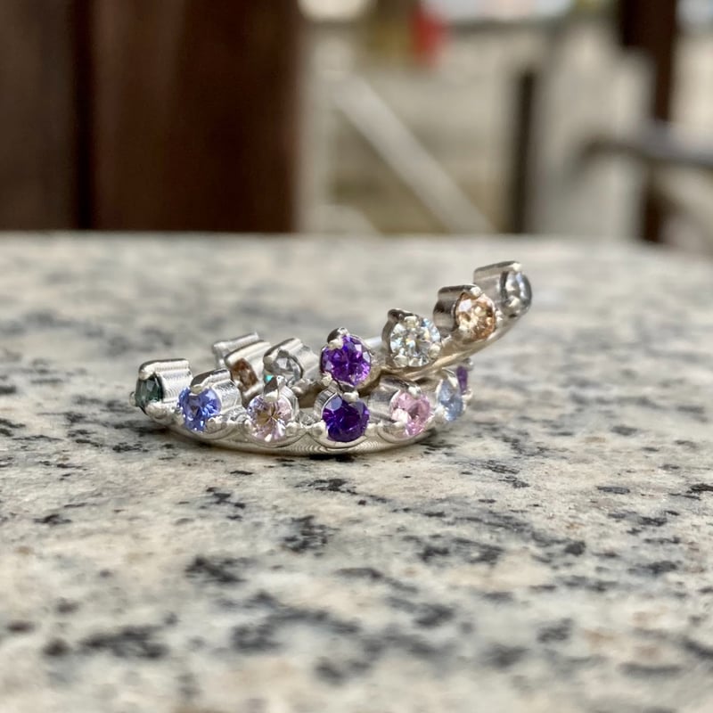 サファイア/王冠ハーフエタニティリング | ジュエリー春日