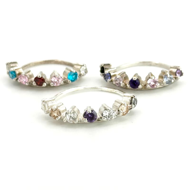 サファイア/王冠ハーフエタニティリング | ジュエリー春日