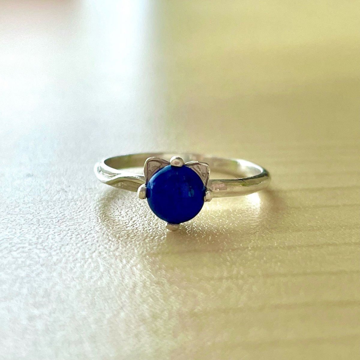 【サイズ変更可】猫ちゃんリング/ラピスラズリ マラケシュ・ラピスラズリ・リング【K10YG】 – sowi