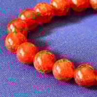 赤龍紋瑪瑙ブレスレット 8mm｜レッドドラゴンアゲート ― 龍鱗のような