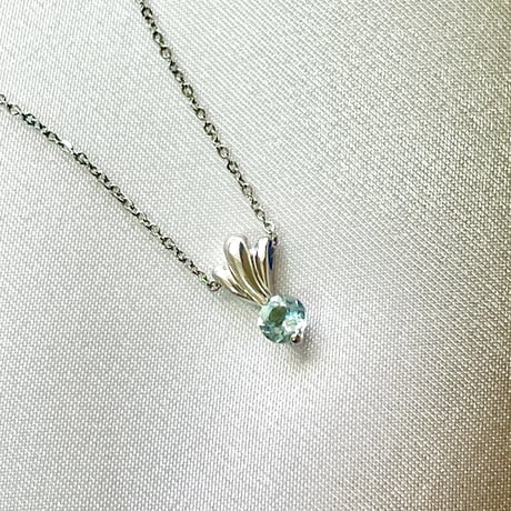 【3月の誕生石】アクアマリン ネックレス｜Silver925トップ×サージカルステンレスチェーン