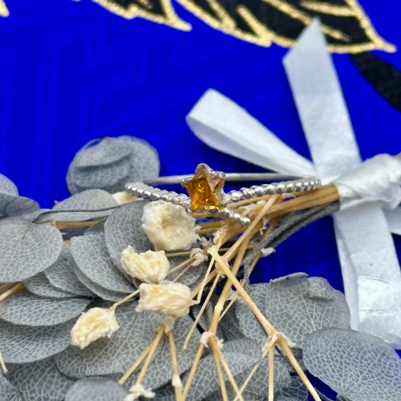星カットシトリンリング｜幸運を呼ぶ黄水晶の星 | ジュエリー春日