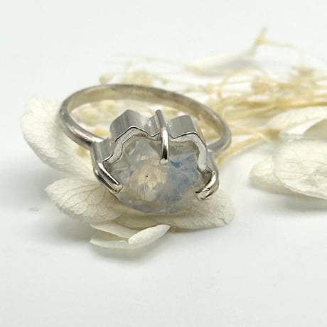 【受注生産】ねこの匠枠リング｜猫カット ラブラドライト 2.72ct
