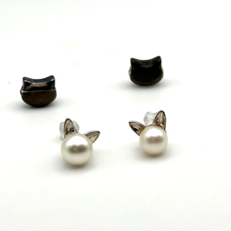 ねこ耳パールピアス/7mmパール | ジュエリー春日