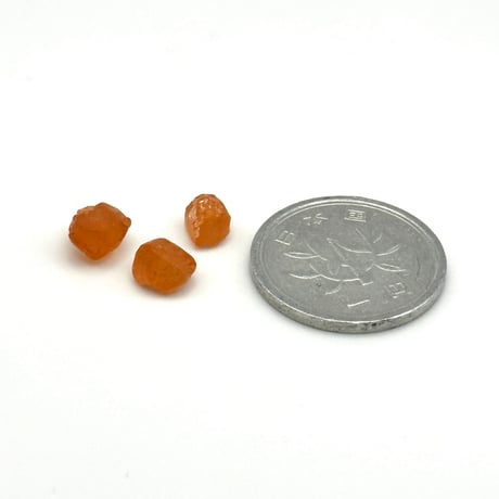 ①スペサルタイトガーネット原石セット 4.40ct