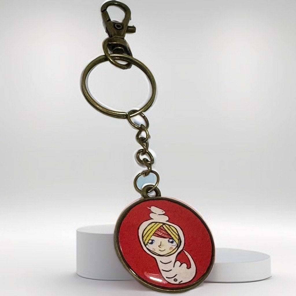 両面キーホルダー ザビちゃん×《白蛇》コラボキーホルダー