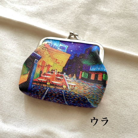 ゴッホのガマ口財布/夜のカフェテラス/アーモンド/星月夜/ローヌ川の星月夜