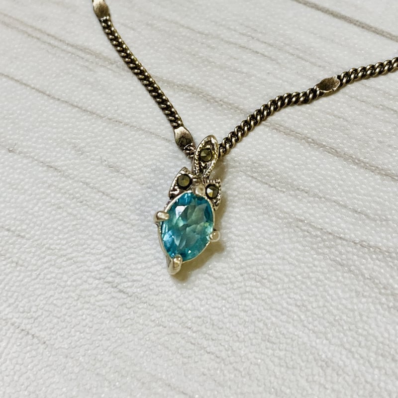 ⭐︎ココ⭐︎Toile アンティークネックレス アンティーク調デザイン ブルートパーズ /SVネックレス | ジュエリー春日