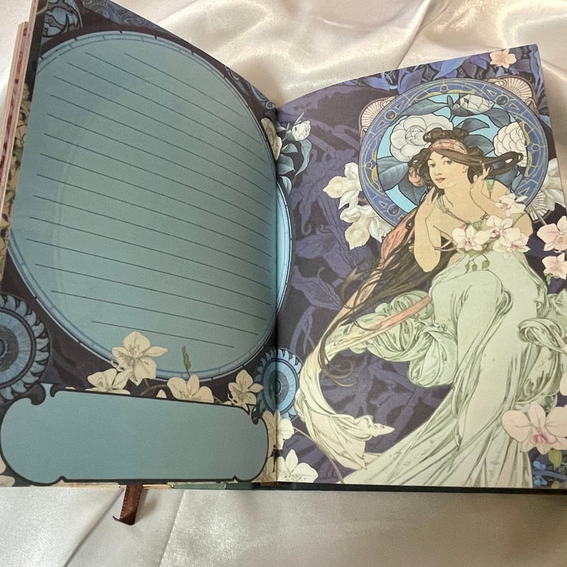 大人のためのアート文具】ミュシャ《桜草》のアンティーク調ノート
