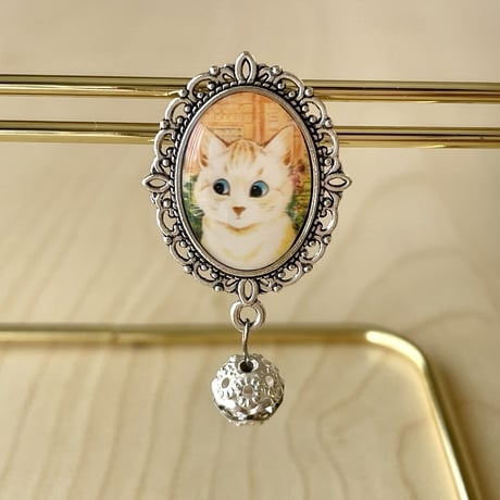 猫の画家ルイス・ウエインのアンティーク調ピアス