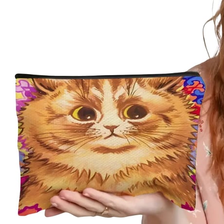 【大人のためのアート雑貨】ルイス・ウェインの猫たち｜両面プリントのアートポーチ