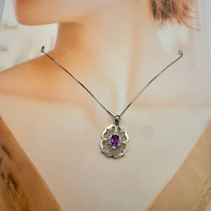 良い模様！アメジストのネックレスたん！オシャレだよね！ 楽天市場】アメジスト ネックレス ハート 1ct K10YG 【送料無料