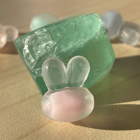 うさぎのビーズ（横穴） 10個セット