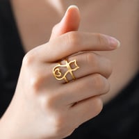 猫フリーサイズリング｜大人のためのシンプル猫アクセサリー