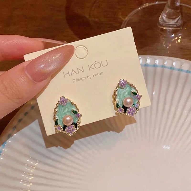 モネの庭風 フラワーガーデンピアス | ジュエリー春日