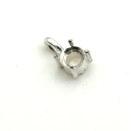 【万能空枠】一粒ネックレスペンダントトップ空枠 シルバー925