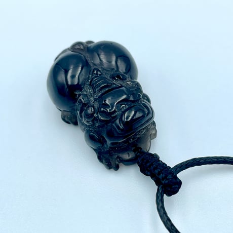 貔貅様（ヒキュウ様）の天然石ネックレス/クオーツ・スモーキークオーツ（水晶）