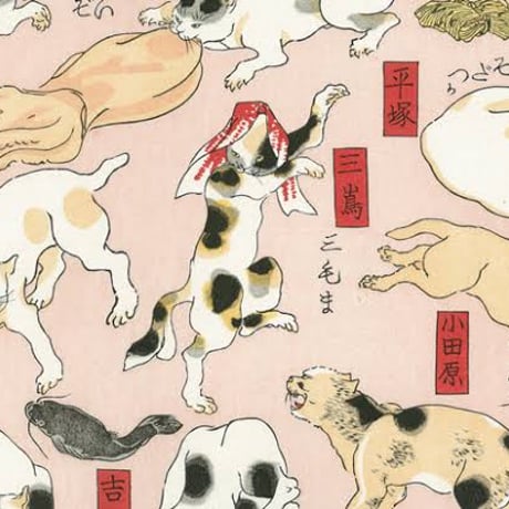 【大人の美術館アクセサリー】こんな浮世絵、知らニャいでしょ？/鞠子のスクエアピアス