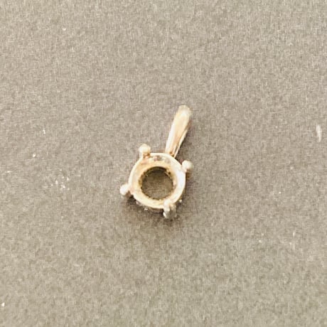 【万能空枠】一粒ネックレスペンダントトップ空枠 シルバー925