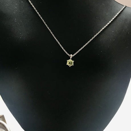 シンプル一粒ネックレス/ペリドット