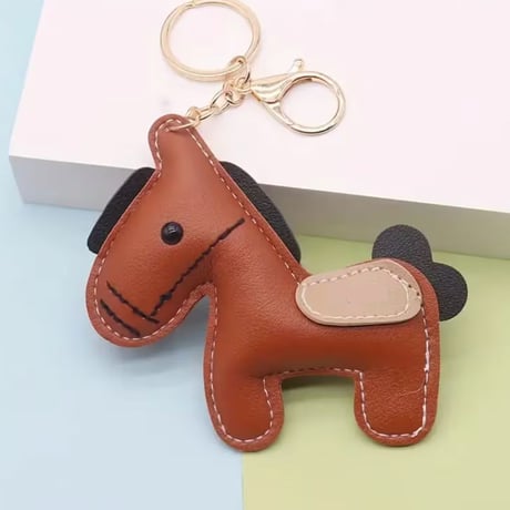 【セット販売】レザー馬キーチェーン＆メタルミニホースシュー｜幸運セット
