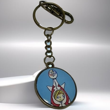 大阪シリーズ 両面キーホルダー 《太陽の塔》《タイガース》現代画家ザビちゃんコラボ