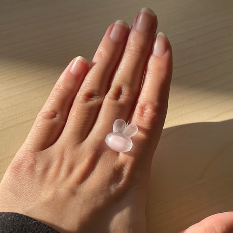 うさぎのビーズ（横穴） 10個セット