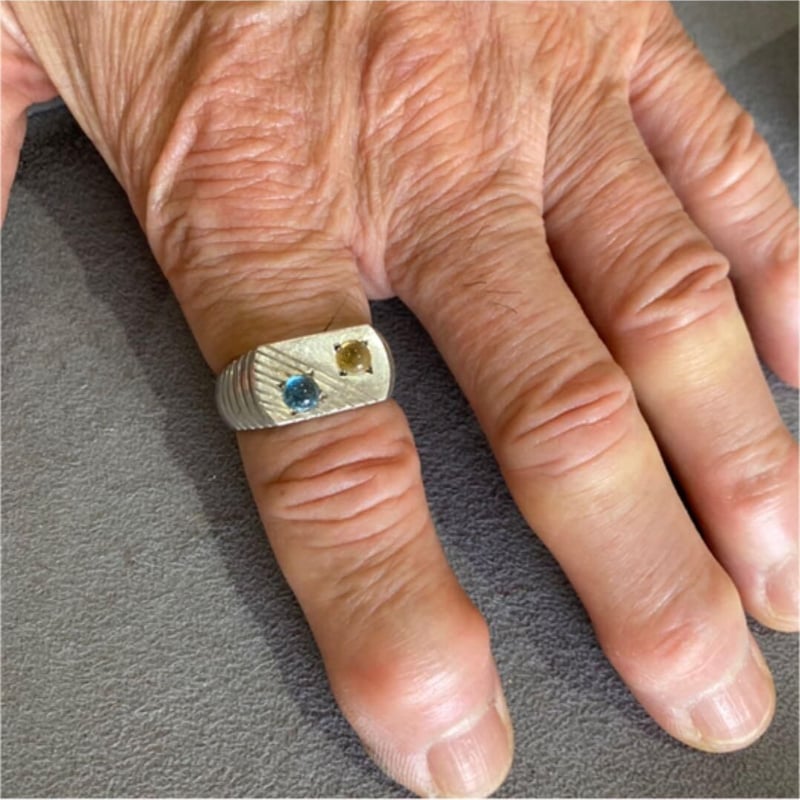 天然石ブルートパーズ シトリンのデザインリング | ジュエリー春日 天然石ブルートパーズ シトリンのデザインリング | ジュエリー春日